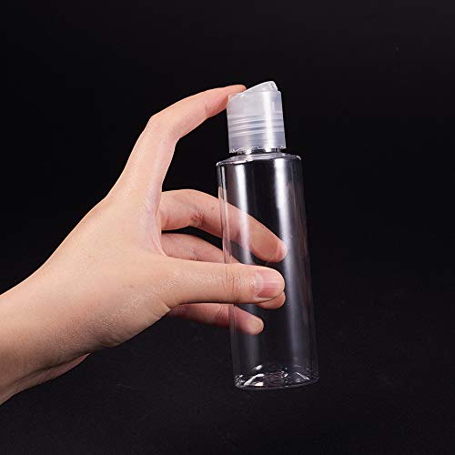 BENECREAT 8 Pack 6.7 oz Clear PET Travel Bottles with Press Disc Cap