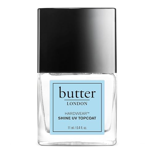 butter LONDON UV Top Coat Nail Polish for Long-Lasting Shine & Manicure Finish