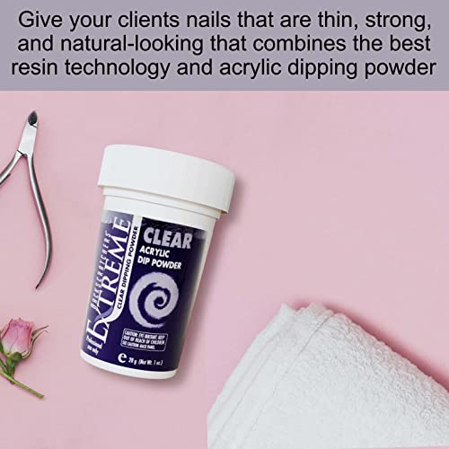 BACKSCRATCHERS Clear Acrylic Dipping Powder 1 oz. for Nails - Ultra-Fine, Quick Dry