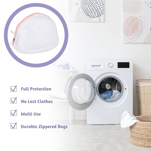 Giantree 3-Pack Bra Washing Bags with Zipper - Mesh Laundry Protectors