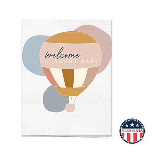 Welcome Baby Jumbo Greeting Card - 8.5" x 11" Newborn Card