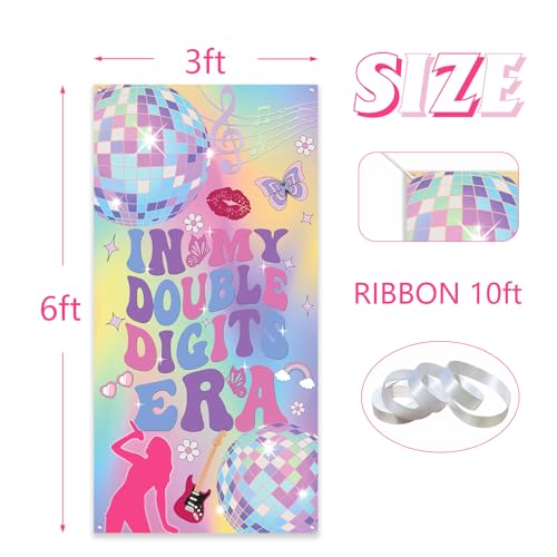 In My Double Digits Era Door Banner for 10th Birthday Party Decor