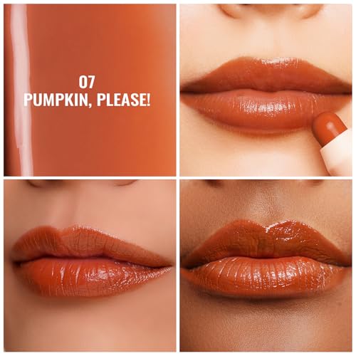 Oulac Pumpkin Please! Lipstain & Blush Duo, Moisturising Vegan Lip Balm & Cheek Tint