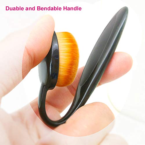 JOSALINAS Oval Makeup Brush - Upgraded Bendable Foundation Brush