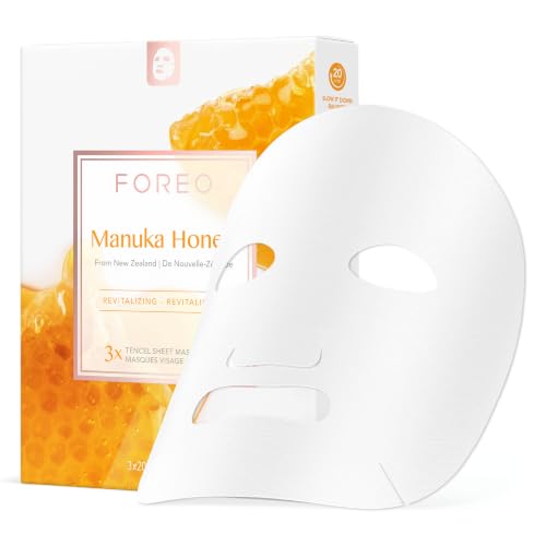 FOREO Manuka Honey Sheet Mask 3-Pack for UFO Device, Nourishing & Hydrating
