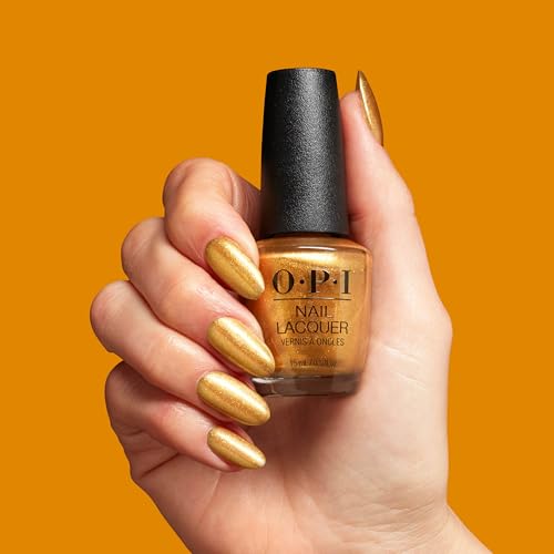 OPI Nougat by Nature Dark Gold Shimmer Nail Polish - Fast Drying & Chip Resistant
