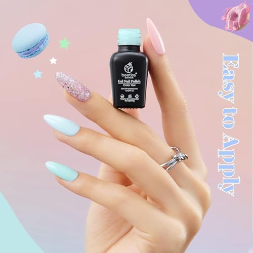 Beetles 23-Piece Pastel Gel Nail Polish Set with Base and Top Coat