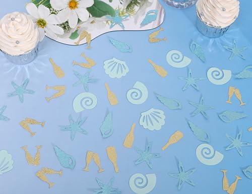 Glitter Shell Starfish Confetti for Beach Bachelorette Party