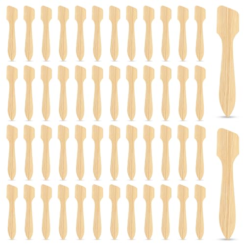 Bamboo Cosmetic Spatulas - Eco-Friendly Applicator for Skincare & Crafts (50 Pack)