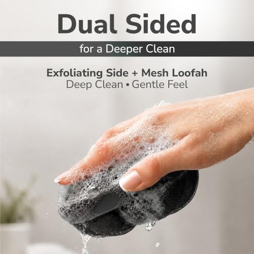 SILKLE Silicone Shower Loofah - 2-in-1 Exfoliating Body Scrubber