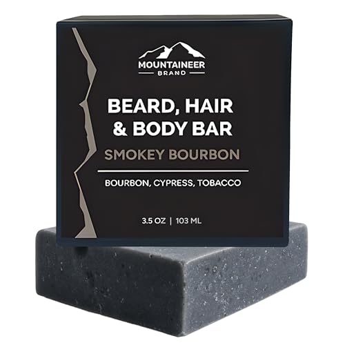 Mountaineer Brand Smokey Bourbon 3-in-1 Beard, Hair & Body Bar Soap