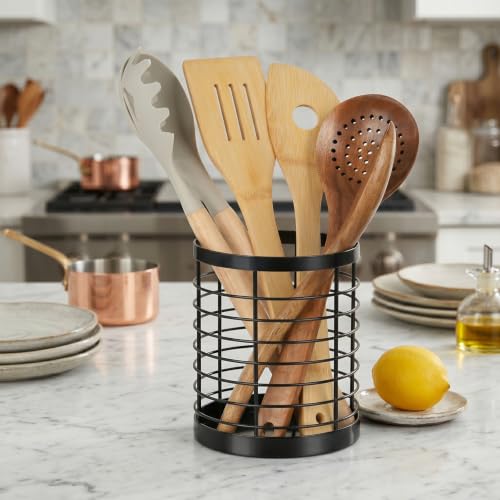 Stainless Steel Utensil Holder for Kitchen Counter - Space-Saving Design