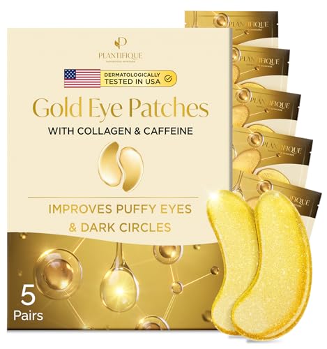 24K Gold Under Eye Patches - Reduce Dark Circles & Puffiness