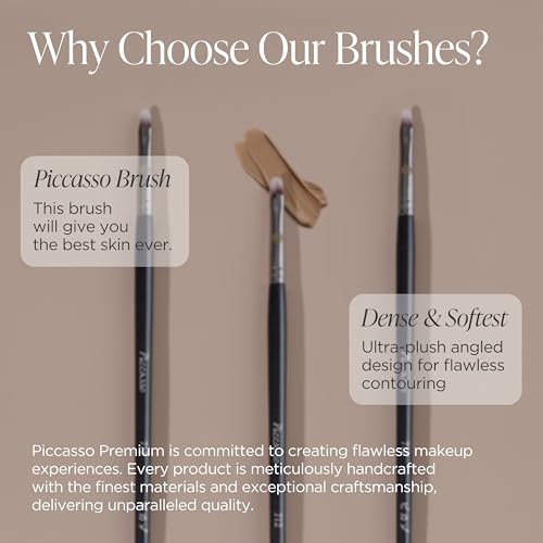 Piccasso 712 Spot Point Concealer Brush - Precise Makeup Tool for Under Eye & Blemish Coverage
