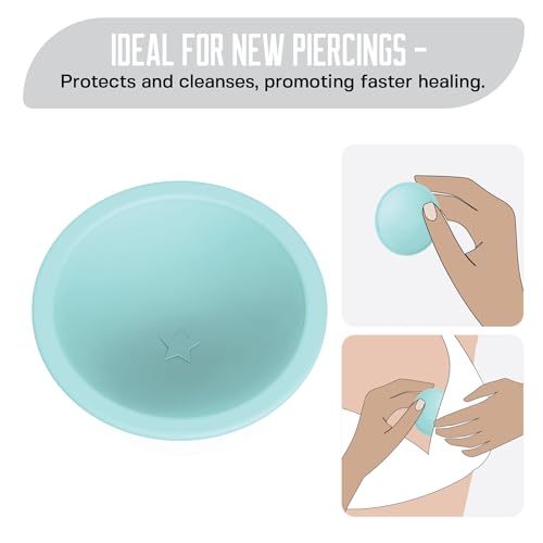 Nipple Piercing Aftercare Soaker Set - Hands-Free Silicone Cups