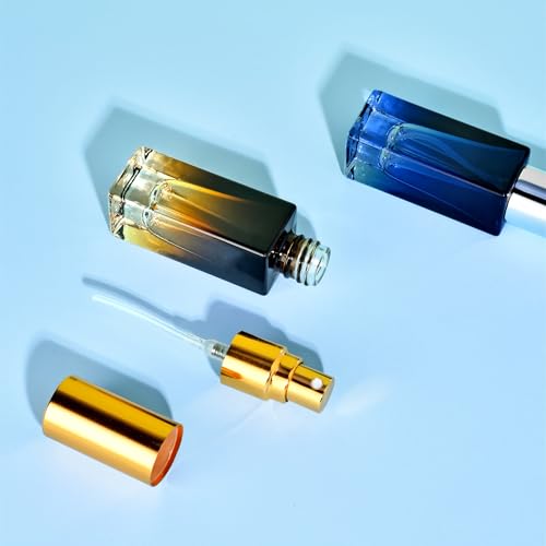 Yikimyfo 3Pcs Travel Refillable Perfume Bottles 5ML Blue Green Brown Leak-Proof
