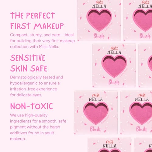 Miss Nella Candy Floss Blush for Kids - Non-Toxic Matte Powder