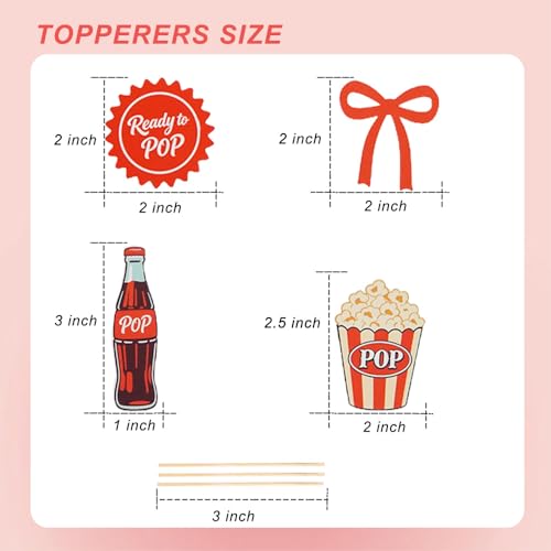 24Pcs She's Ready to Pop Cupcake Toppers for Baby Showers
