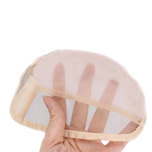 WeKen Skin Color Wig Caps for Making Wigs - Mono Top Lace Base, 21cm