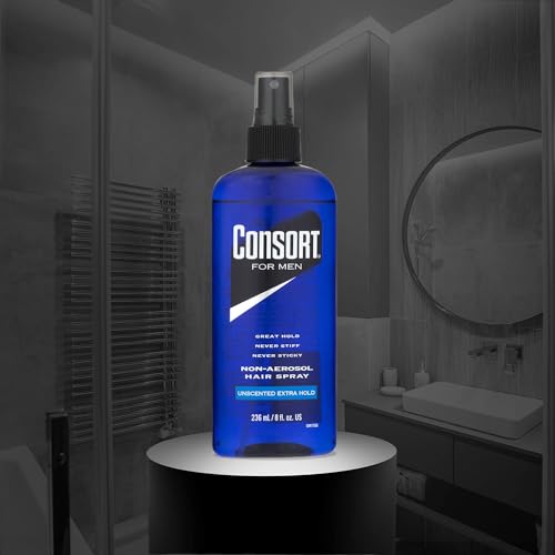 Consort Unscented 8oz Hair Spray - Non-Aerosol X-Hold Pump 2 Pack