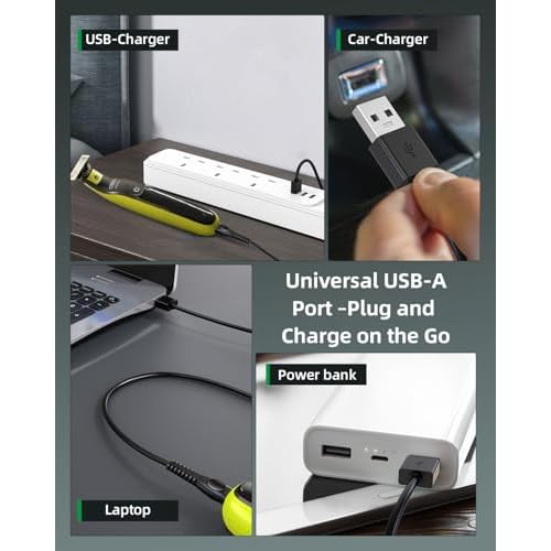 Superer 5V Fast Charger for Philips Norelco One Blade 360 QP2724 QP2834, Wet&Dry Series 2000 2400, MG7910 MG5910 MG9510 MG9520 MG9525, QP4631 QP6552 QP1924 QP6542 QP1324 QP4530 for Phillips Shaver