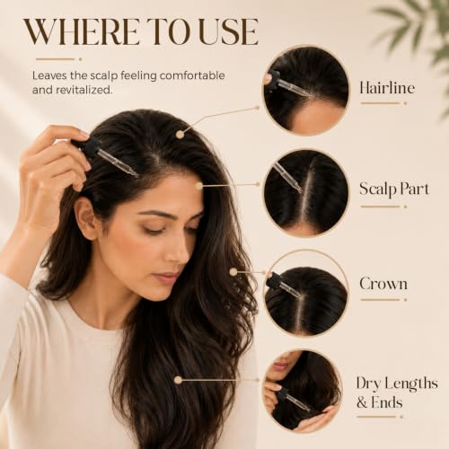 MYSTÉRE BEAUTÉ Biotin Hair Growth Serum - Peptide Scalp Treatment for Thinning