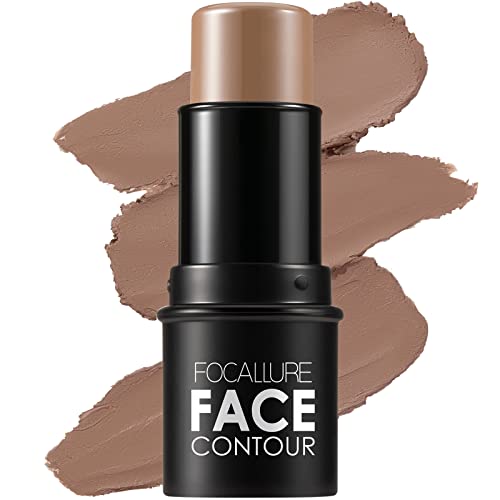 FOCALLURE Contour Stick - Light-Medium Cool Tone Face Contour, #10 Mocha, 0.21oz