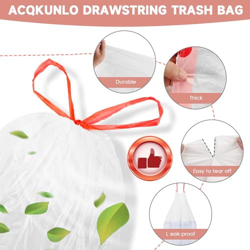 Magesh 1.2 Gallon Drawstring Trash Bags - 125 Count Mini Garbage Bags