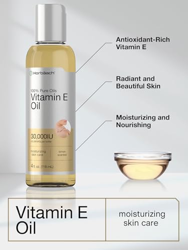 Vitamin E Oil for Skin and Face - 4 fl oz, 100% Pure Horbäach