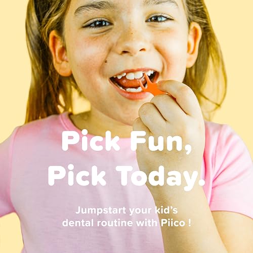 Piico Kids Dental Floss Picks - Zoo Jumpstart 240 Count