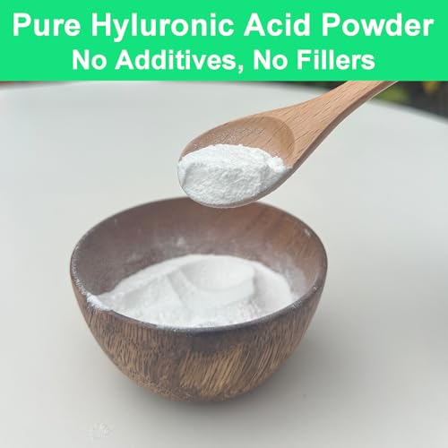 MAYKER 0.7 oz Pure Low Molecular Hyaluronic Acid Powder for DIY Serums & Moisturizers – Pack of 1