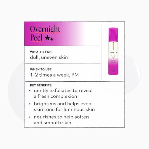 Derma E Overnight Face Peel with Glycolic Acid - 2 Fl Oz