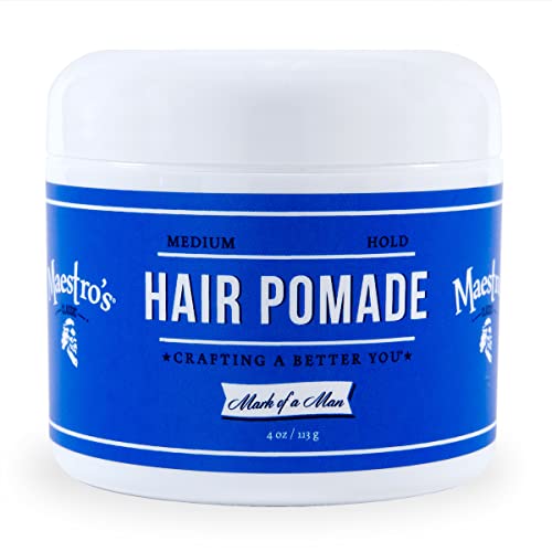 Maestro's Classic Mark of a Man Blend Hair Pomade, 4 oz - Medium Hold & Natural Shine