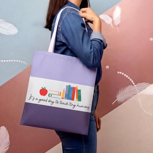 Teacher Appreciation Gift Set: 2-Piece Canvas Tote and Cosmetic Bag