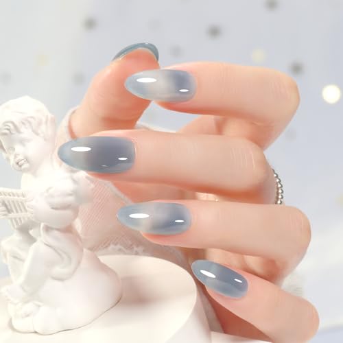 GAOY 16ml Jelly Nude Blue Gel Nail Polish - Sheer Translucent UV Cure