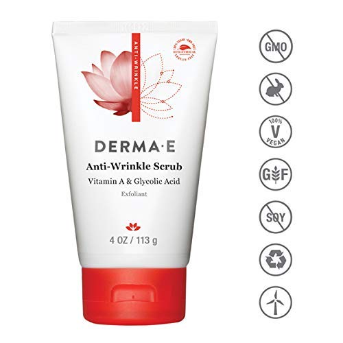 DERMA E Anti-Wrinkle Exfoliating Facial Scrub with Vitamin A, 4 Oz