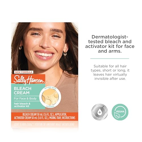 Sally Hansen Vegan Bleach Cream for Facial & Body Hair - 2 Pack
