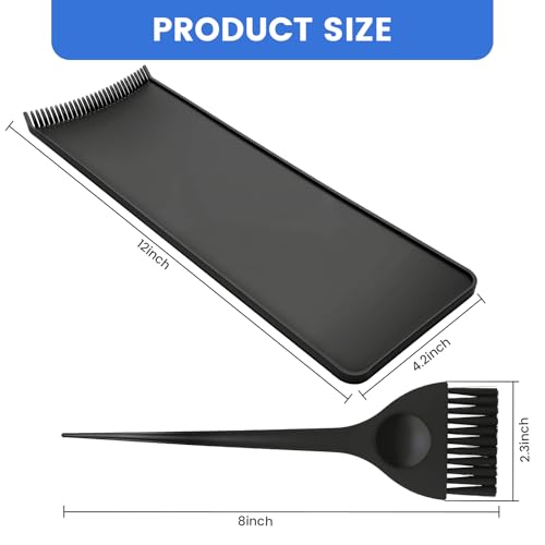 Balayage Highlighting Board Kit with Applicator Brushes for Hair Coloring - Reusable, Scalp-Safe, Mess-Free Professional Tools
