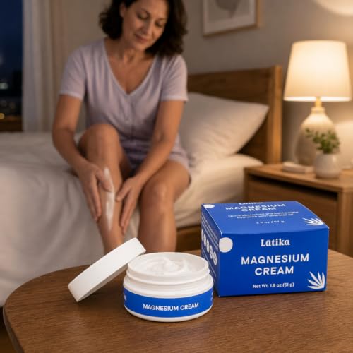 Latika Magnesium Cream – Nighttime Muscle Relaxation Cream, 2 oz