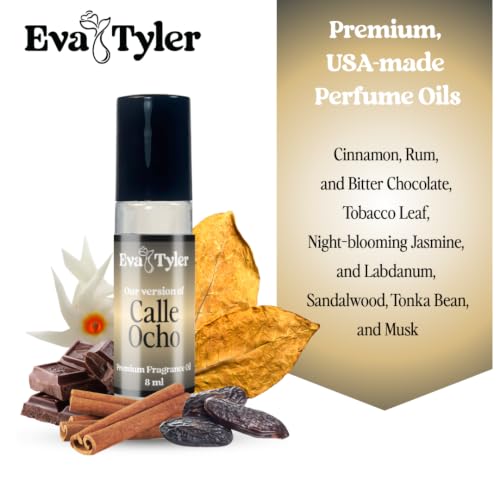 EvaTyler Calle Ocho Perfume Roll-On Oil 8ml | Long-Lasting Men's Fragrance, USA Made, Travel Size
