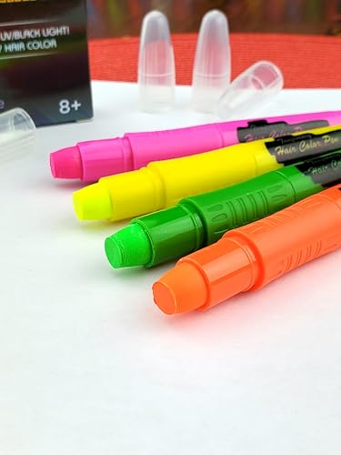ArtShip Design Fluorescent Neon Temporary Hair Color - Glow Party Chalk