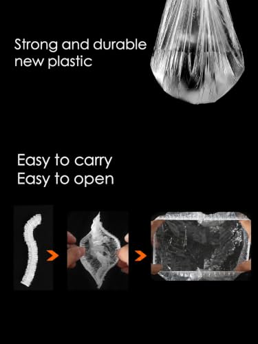 Yuest 10-Pack XL Disposable Shower Cap for Long Dreadlocks & Braids - 26 Inch Stretch