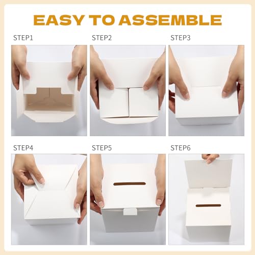 12 Pcs Ballot Donation Boxes with Removable Header for Fundraising