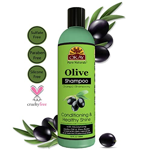 OKAY Olive Oil Shampoo for All Hair Types - Sulfate-Free Moisturizing Wash