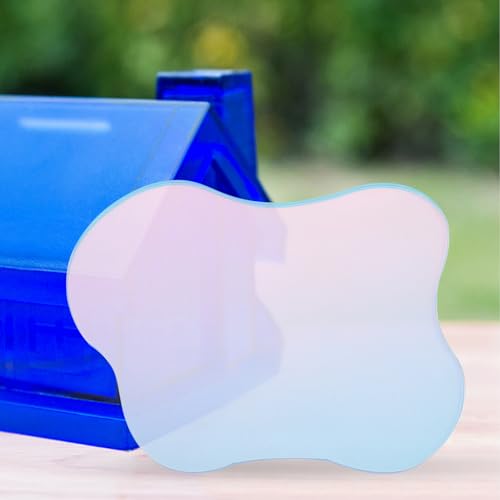 Garneck Acrylic Irregular Coasters - Set of 2 Unique Drink Pads