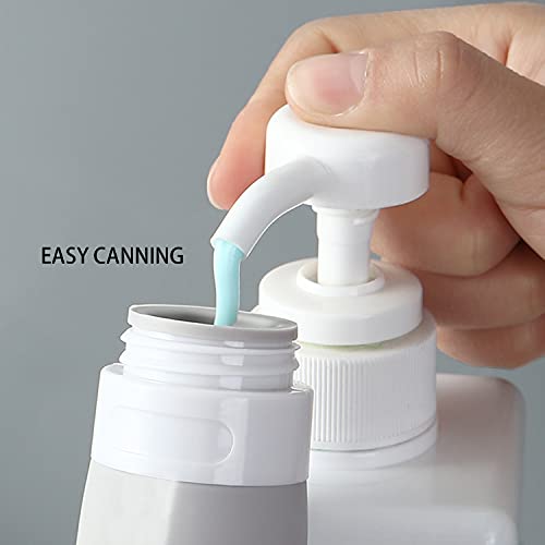 Portable Travel Bottles Set - 6 Pack Silicone Leakproof Containers 80ml/60ml