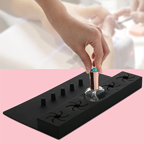 Beautyflier Soft Silicone Nail Polish Bottle Holder - Black Organizer