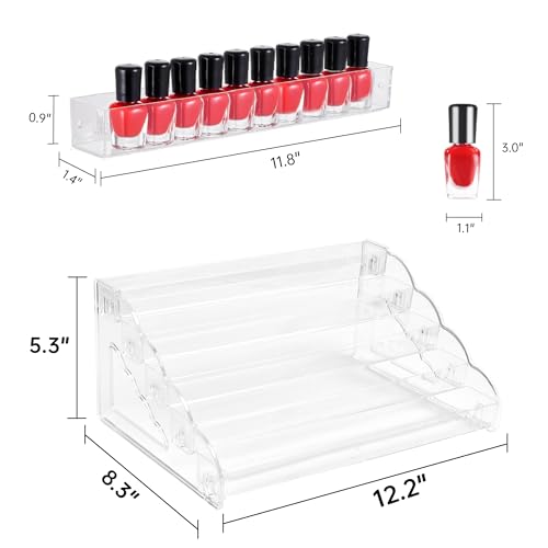 Nimiah 5-Tier Clear Acrylic Nail Polish Display Rack