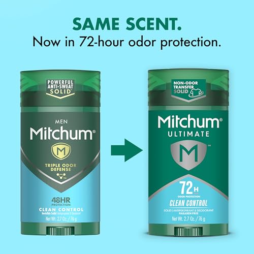 Mitchum 72H Antiperspirant Deodorant for Men - Clean Control, 2.7 oz