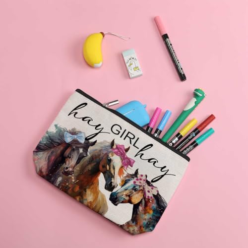 Multicolour Horse Makeup Bag - Funny Farm Animal Cosmetic Travel Organizer